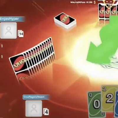 Uno player struggles to get a green card