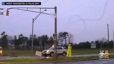 WCGW by throwing a live wire on the wet ground