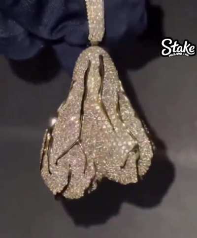 live streamer Adin Ross showcases his new Ballsack pendant worth over $50K