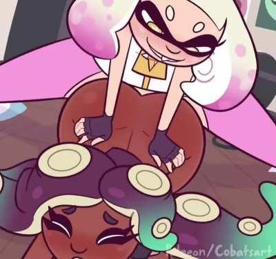 Marina and Pearl fucking + creampie - art and animation by cobatsart