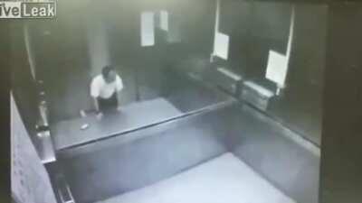 Elevator starts moving as man enters, he gets stuck and legs crushed.