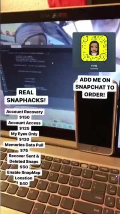 Real Snapchat, Instagram, Facebook & More Hacks Available! Add @naequality on Snapchat to order! Telegram Group Link In Comments Below 👇