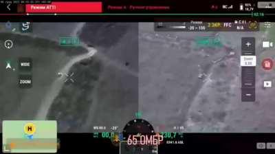 russian assault is targeted by a dozen FPV drones, the remaining 2 russian soldiers decided to surrender. Tokmak direction. December 2023. 65th Brigade.