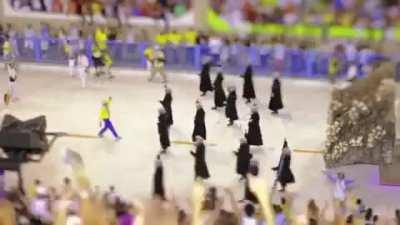 Tilt shift time lapse of Carnival in Rio, played at regular speed to make it look like a miniature stop-motion movie