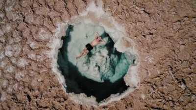 Salt lakes at Siwa Oasis, Egypt