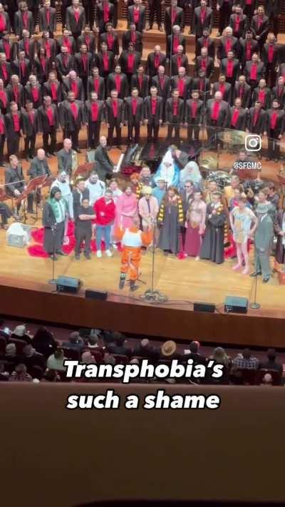 The San Francisco Gay Men’s Chorus, has something to say to “she who shall not be named”