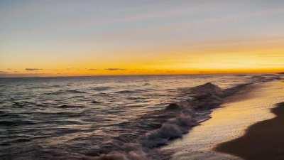 Sunset on the beach.