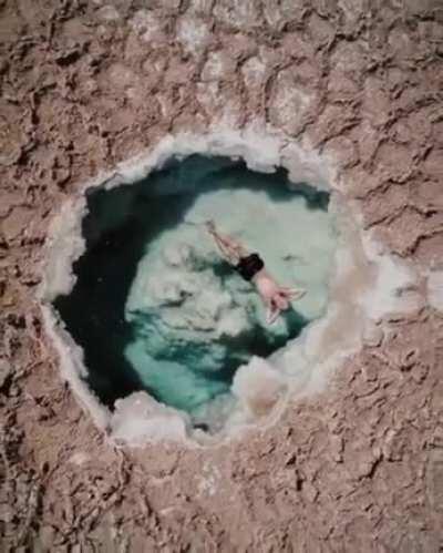 A salt lake in Siwa Oasis, Egypt