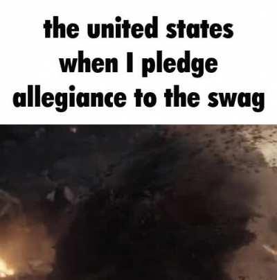 I pledge allegiance to the swag and the united fits of america