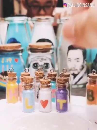 sand art in a jar