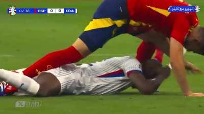 Why is this white player shoving this black player’s head into the ground? Is he racist?