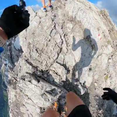 Anton Palzer during completing the 23 km, three peak Watzmann crossing