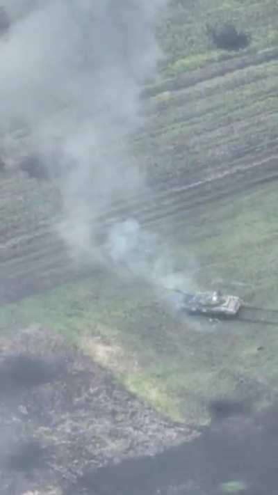 A Russian T-72B3 is hit by an Anti-Tank weapon. Published 16/03/2023 (Music from Source)