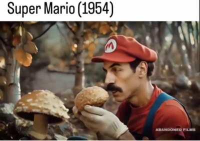 AI made a 1950's live action Mario film