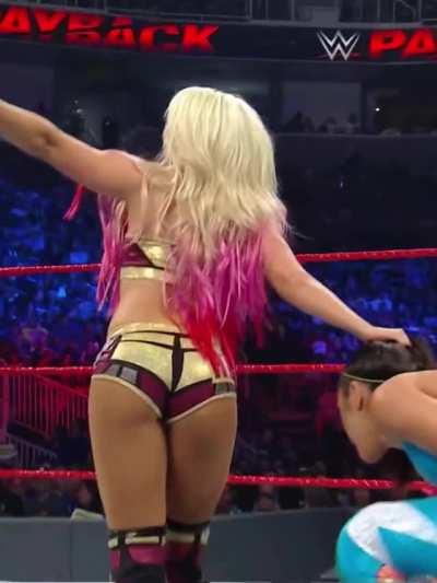 Alexa dragging Bayley