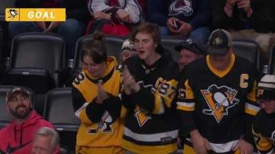 [PIT v COL] P.O to Guentzel to Crosby for a wicked backhand, 3/22/2023