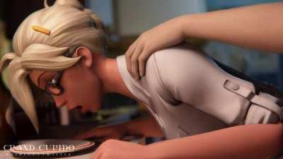 Mercy sex in the kitchen (GrandCupido) [Overwatch]