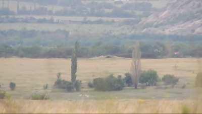 Ukrainian ATGM team targets a 