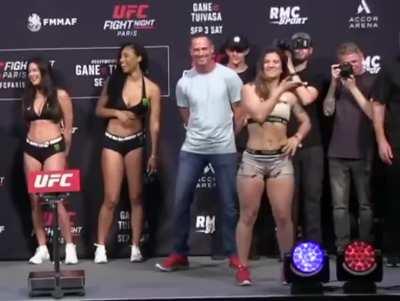 Ailin Perez Twerks At UFC Paris Weigh-Ins 🙈