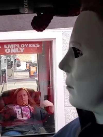 Michael Myers casually scaring people pt.2