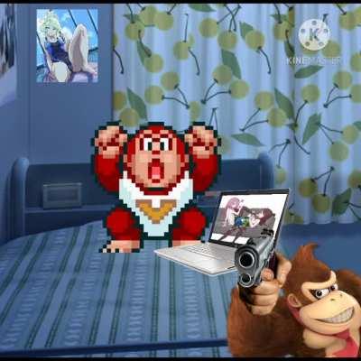 Donkey Kong Jr gets fucking shooted by his dad because he was watching Little Witch Academia hentai.mp3