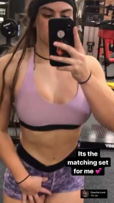 Flexing in the gym