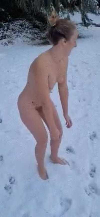 Naked snow angels are the best way to wake up!