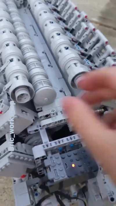 V6 engine made out of legos