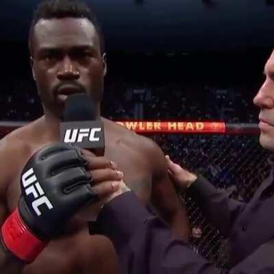 Classy message from Uriah Hall to Weidman and his family.