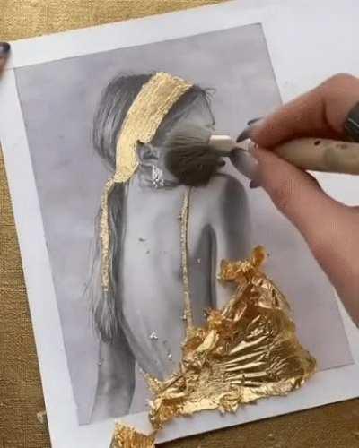 Gold leaf art