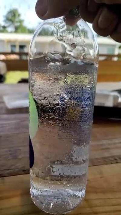 Condensation on my water bottle.