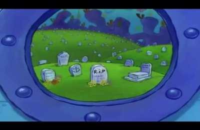 Don’t ever forget spongebob is canonically a mass murderer