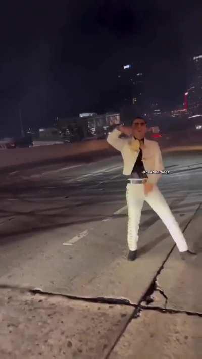 Don't mind me, just blocking traffic for my shitty music video