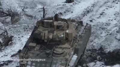 M2A2 ODS-SA Bradley IFV of the 47th Mechanized Brigade operating in what’s left of Stepove, north of Avdiivka