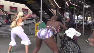 Twerking on the street