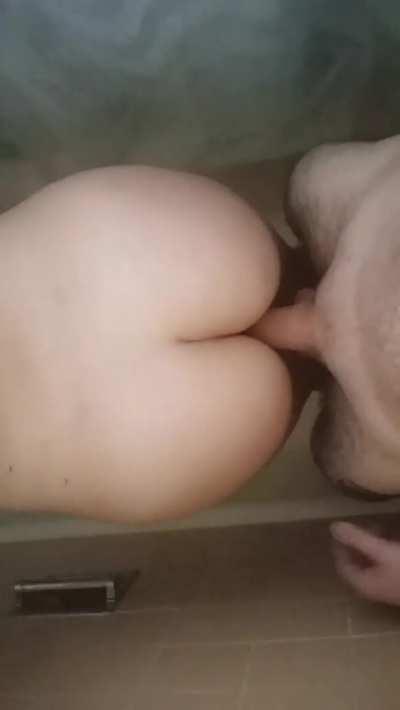 Doggy in the shower with a great ass