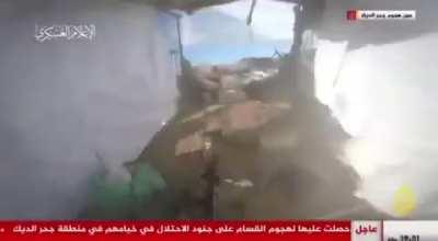 Hamas fighters storm IDF tent in Hajar al Deek, Central Gaza, 12/15/2023