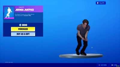 Jerma does a Fortnite dance