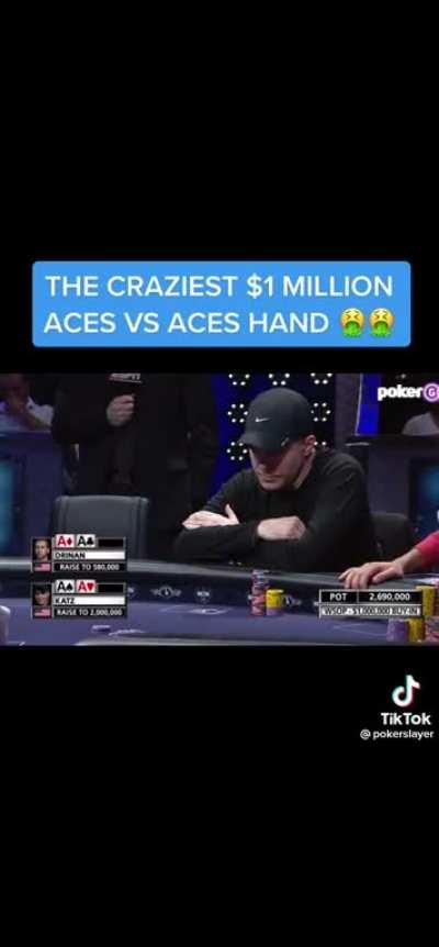 Pocket aces v pocket aces - brutal