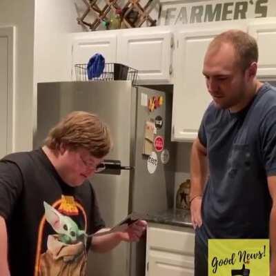 He’s literally his bro, and he asks him to be his best man. The reaction is everything.