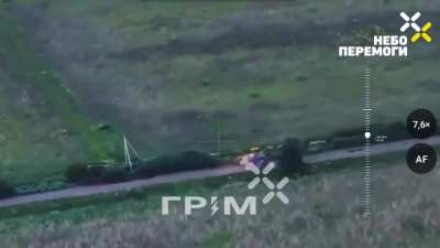 Russian biker is chased down by Ukrainian FPV of the 