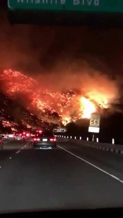 The morning commute in L.A. during fire season