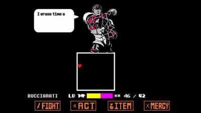 Jojo's Bizarre Undertale Part 2: Bucciarati v Diavolo but it's Undertale