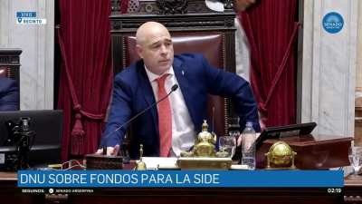 El Senado rechazó el DNU de los gastos reservados para la SIDE por 49 votos contra 11.