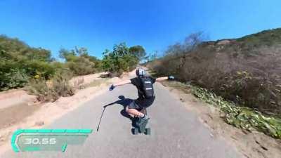 Flying(pretend) 30mph on electric skateboard