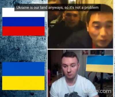 Ukrainian records how Russians speak to him on chat roulette side.