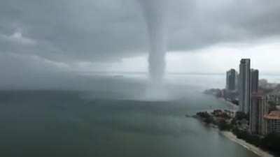 Waterspout Hits Land