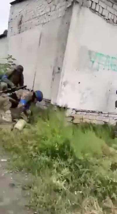 POV: Ukrainian troops in a street battle with Russian occupiers. Footage from the recent counteroffensive in the Kharkiv region.