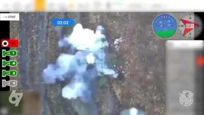 Ukrainian Drone operators defending against advancing Russian Military Soldiers