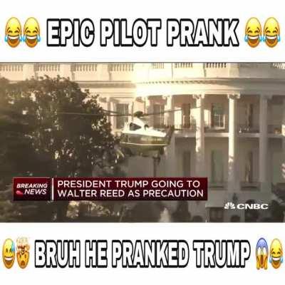 bro I cannot believe he pranked trump! 😂